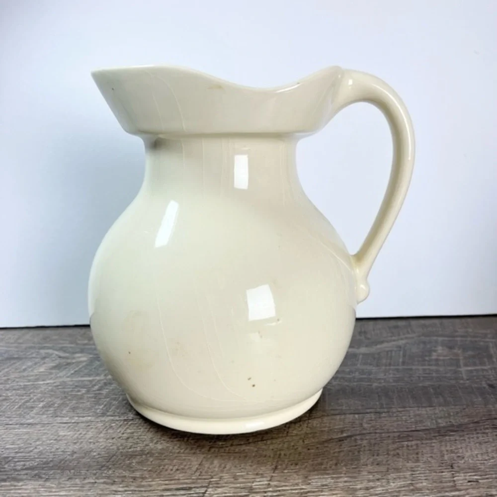 McCoy Pottery‎ pitcher cream color crazing Farmhouse vintage